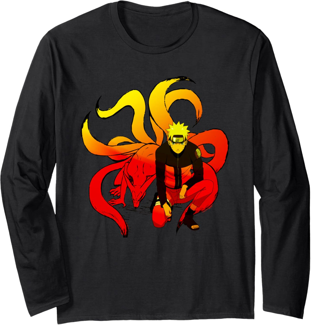 Naruto Shippuden Naruto and 9 Tails Langarmshirt