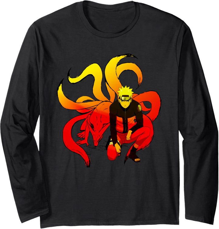 Naruto Shippuden Naruto and 9 Tails Langarmshirt