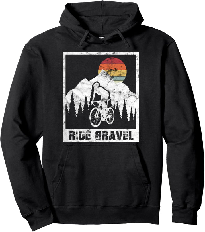 Vintage Gravel Bike Rennrad Ride Gravel Cyclocross Geschenk Pullover Hoodie
