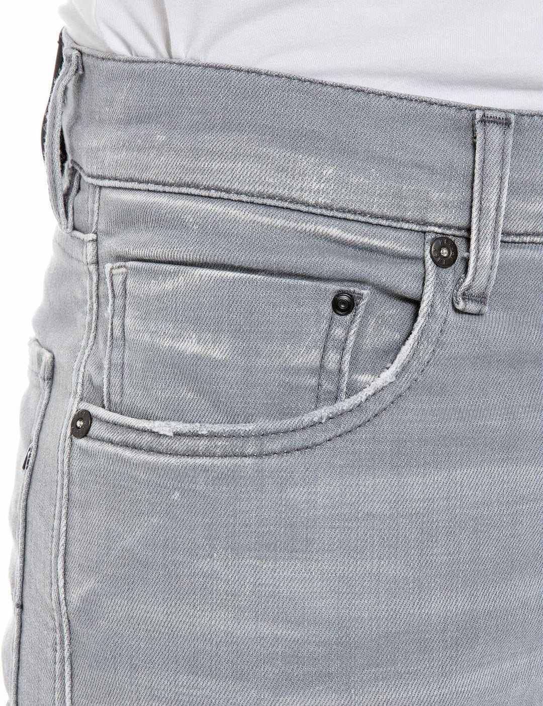 Replay Herren Jeans Mickym Slim-Fit 33W / 30L Light Grey 095, 33W / 30L Light Grey 095