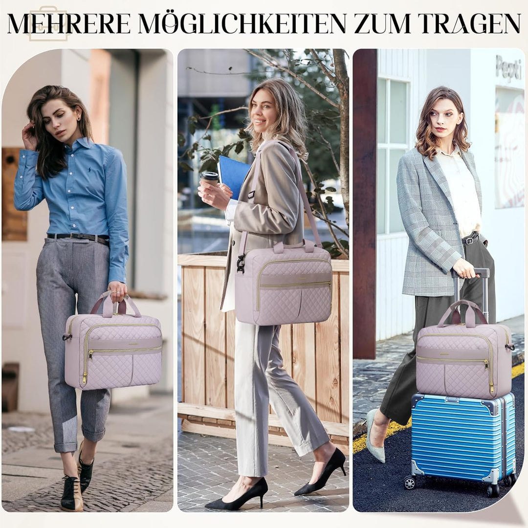 IGOLUMON Laptoptasche Damen 17,3 Zoll Aktentasche Wasserdichte Laptop Notebook Tasche Arbeitstasche