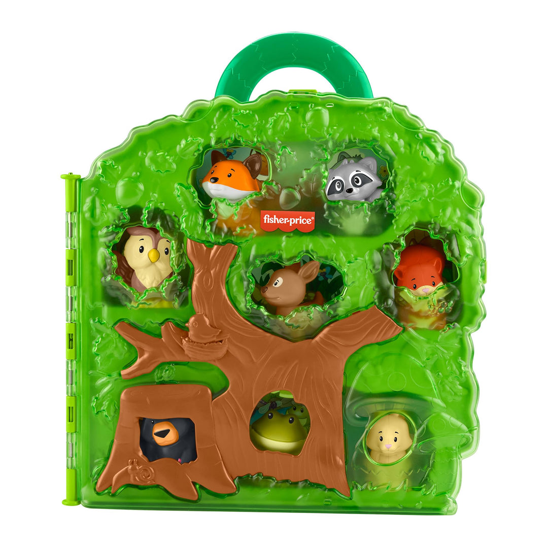 Fisher-Price Little People Waldfreunde Spielzeug für Kleinkinder mit Tragekoffer, Spielset mit Tierf