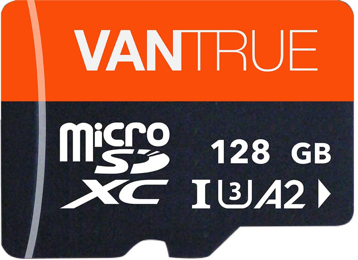 VANTRUE 128GB microSD Speicherkarte, UHS-I U3 A2 4K, inkl. Adapter, Kompatibel mit Dashcam, Smartpho