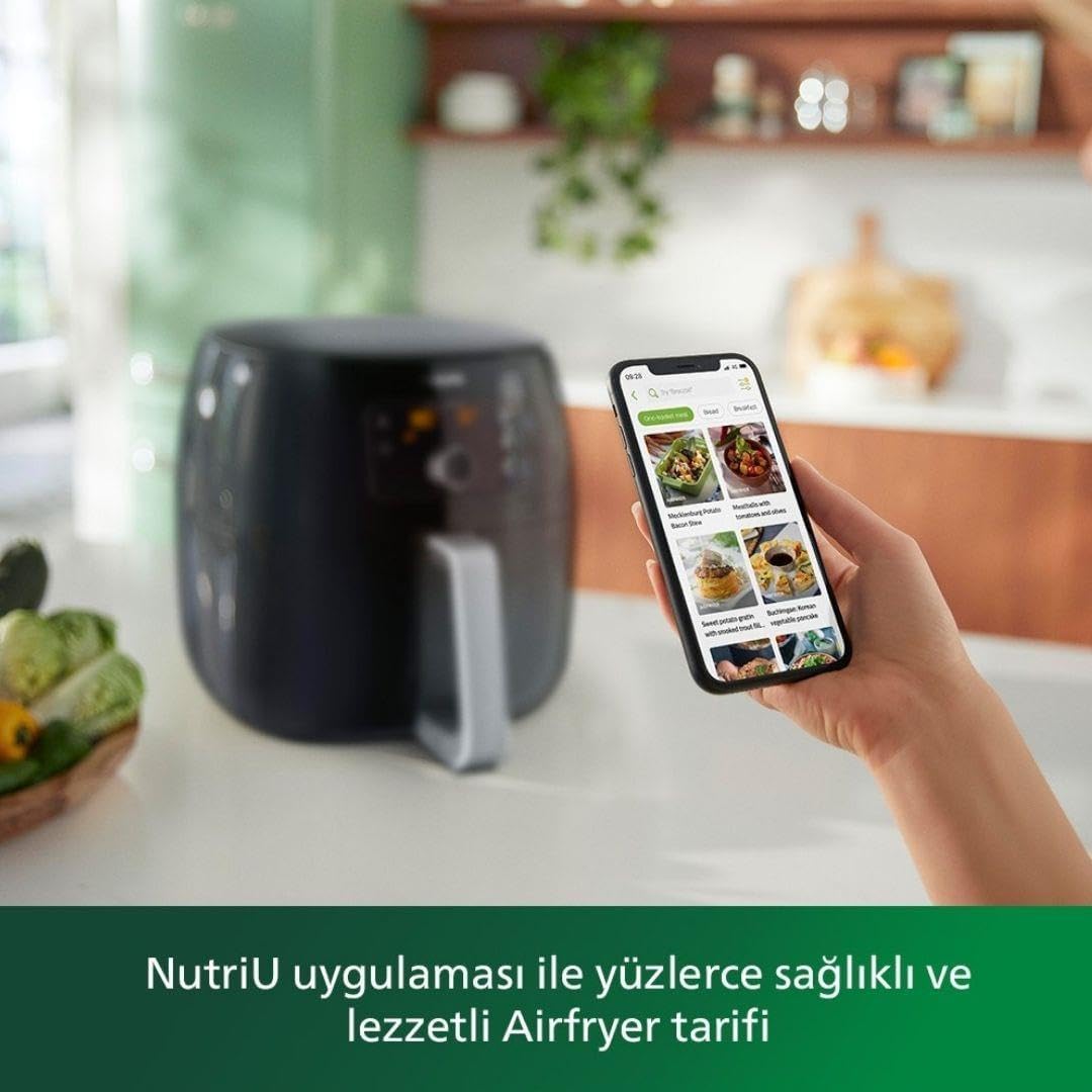 Philips Premium Airfryer XXL - 7.3L, Fritteuse ohne Öl, Rapid Air und Fettentfernungstechnologie, Nu
