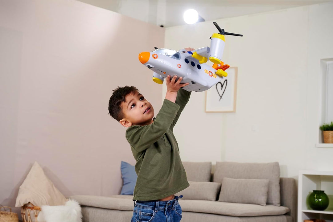 Simba Feuerwehrmann Rettungsflugzeug Sam 109252615038 +3 Jahre 42 cm mit Werferfunktion mit Licht un