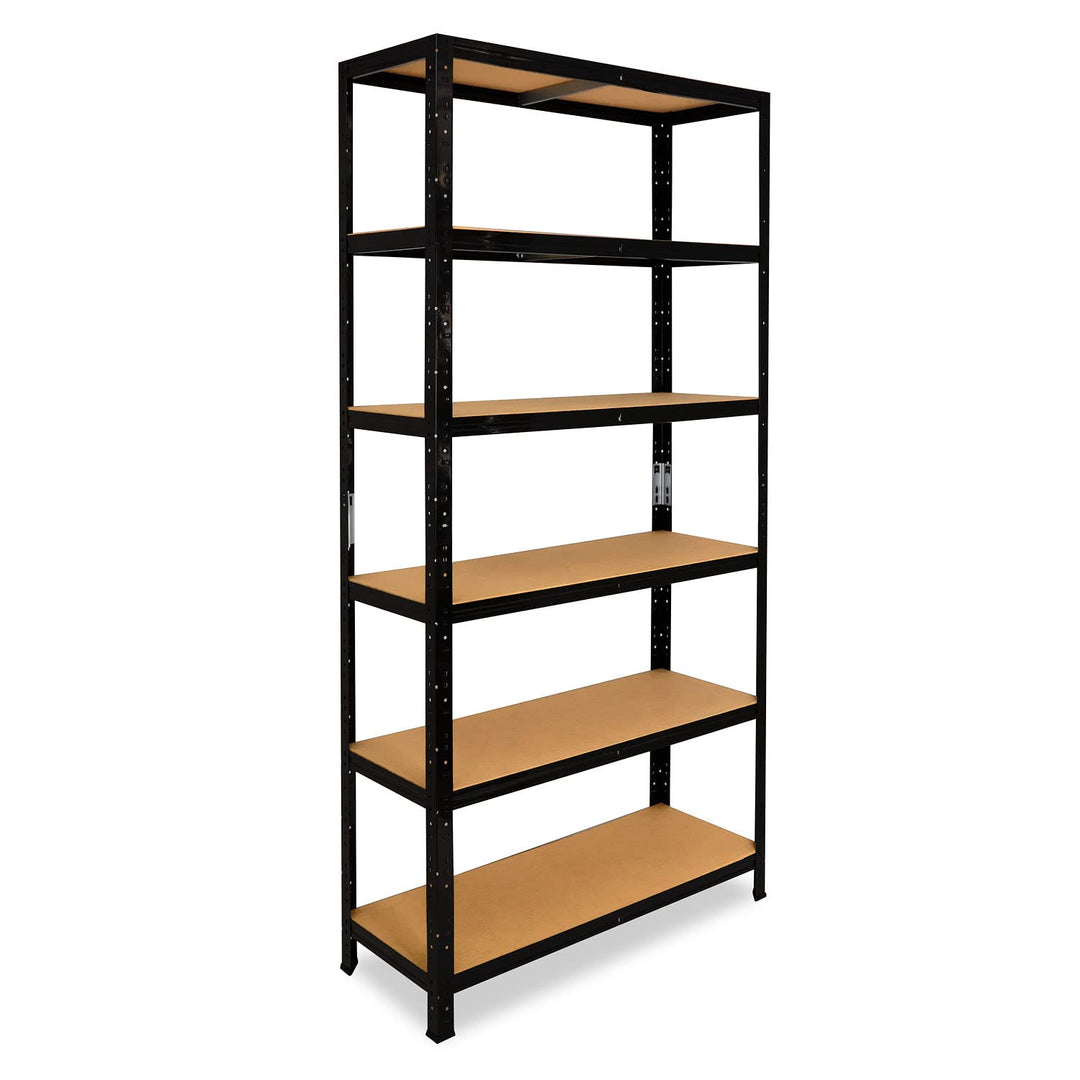 shelfplaza® 200x70x30cm BLACK Schwerlastregal schwarz/Metallregal schwarz 6 Böden à 145kg Tragkraft/