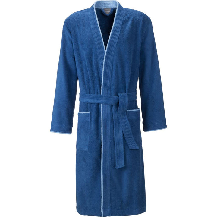 Egeria Nico dark blue Herren Kimono Bademantel L 100% Baumwolle