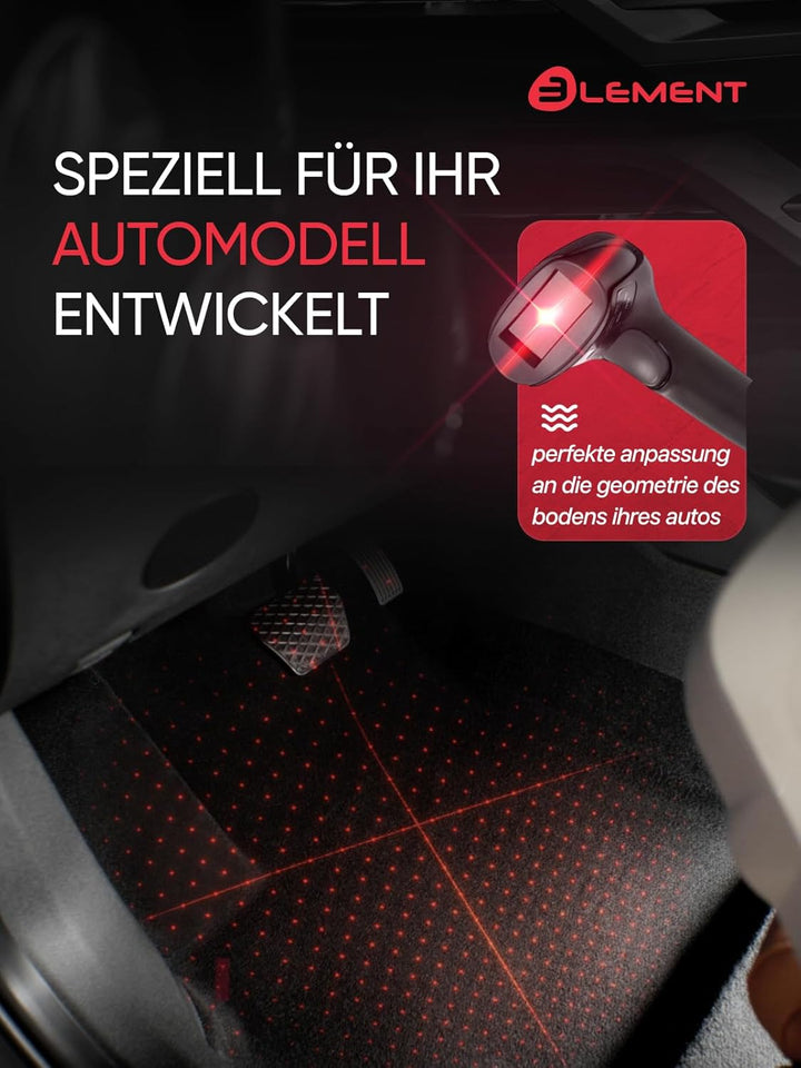Element 3D Passgenaue Premium Antirutsch Gummimatten Fussmatten SEAT Alhambra 2017-> MPV Mk2 7N 5-Te