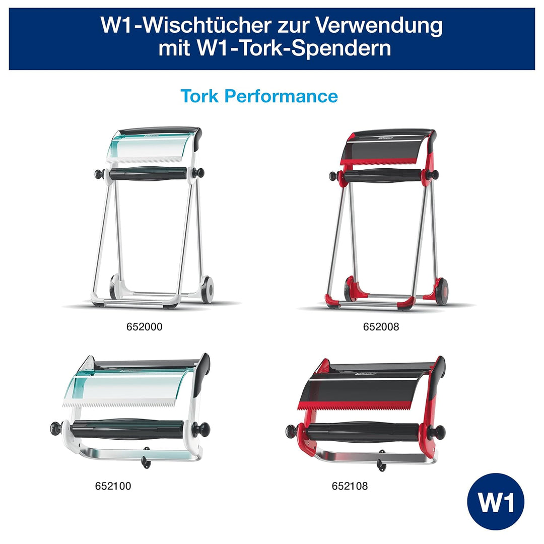 Tork 130070 Extra Starke Mehrzweck Papierwischtücher für W1 Bodenständer- und Wandhalter-System / 2-