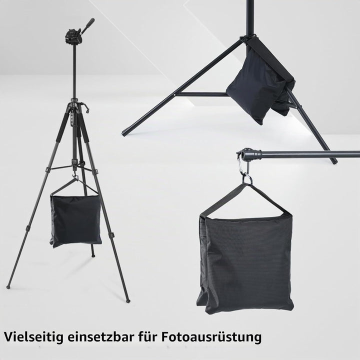 ABCCANOPY Sandsack Satteltasche Fotografie Gewicht Taschen für Video Ständer, 4 Packungen (schwarz),