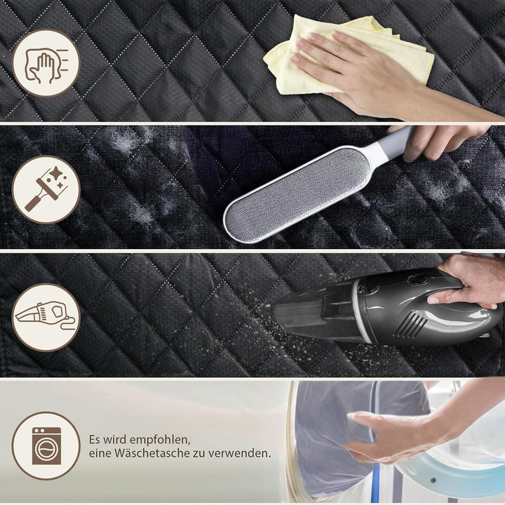 Angooni Auto Hundedecke Rücksitz - Hundedecke Auto Rückbank (135×120cm) - Wasserdicht, Rutsch, Kratz