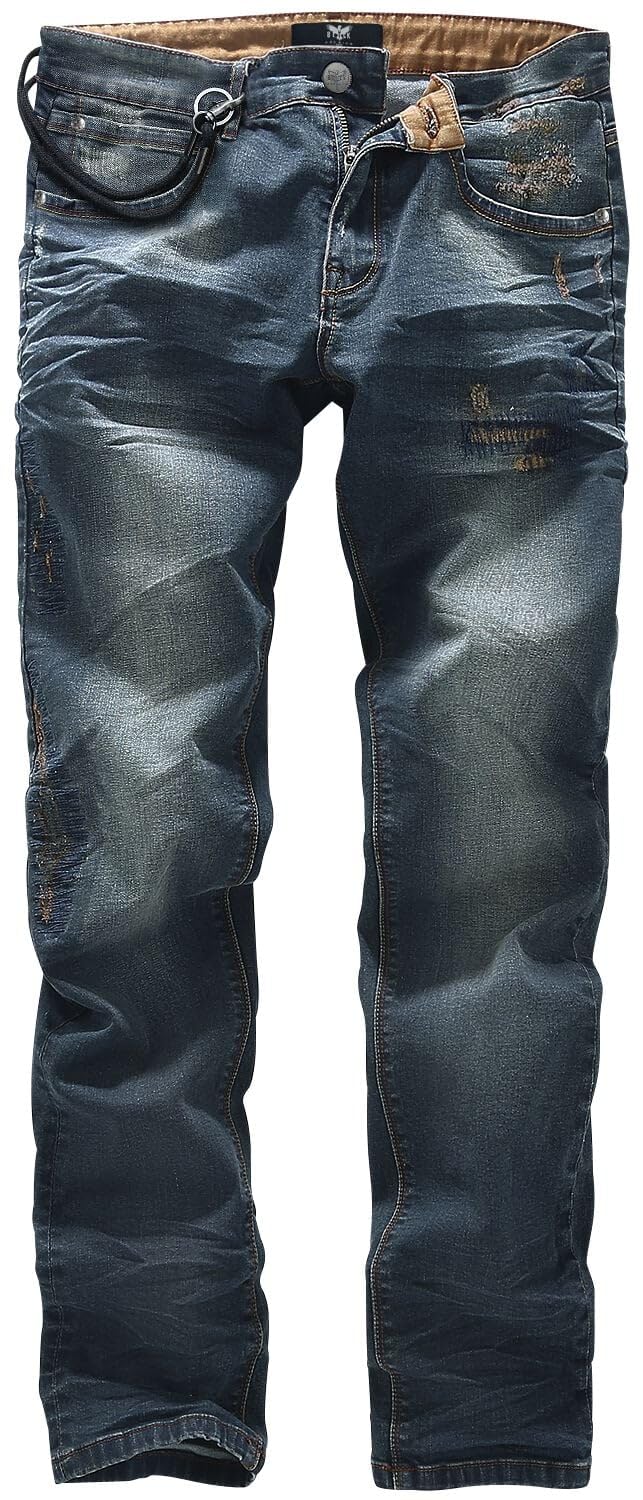 Black Premium by EMP Herren Blaue Jeans mit Kordel-Detail 30W / 32L Blau, 30W / 32L Blau