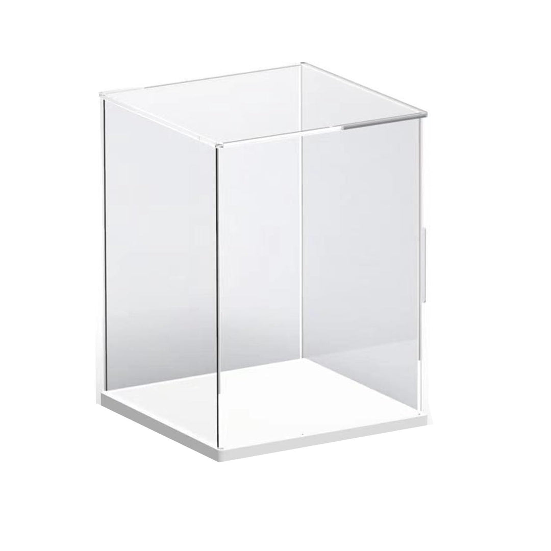 Öffne klare Acryl-Vitrine-Assemble Countertop Box mit weisser Basis, Staubschutz für Action Figuren