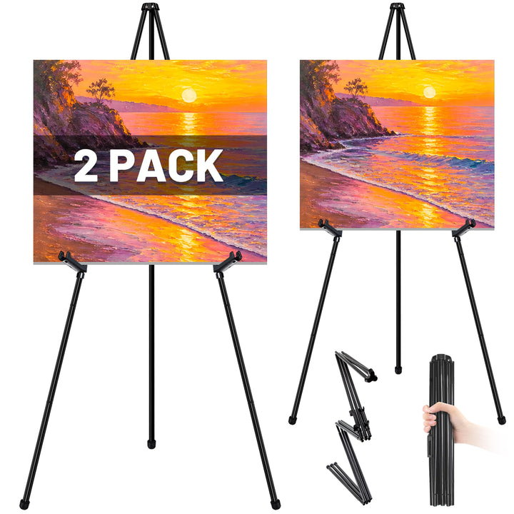 Staffelei Verstellbare - 168 cm Höhe Metall Poster Stativ, Zusammenklappbar für Kunstdisplays, Skizz