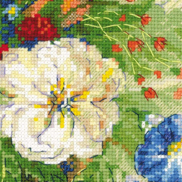 Riolis Flämischer Sommer Kreuzstich-Set, Baumwolle, Mehrfarbig, 40 x 50 x 0.1 cm