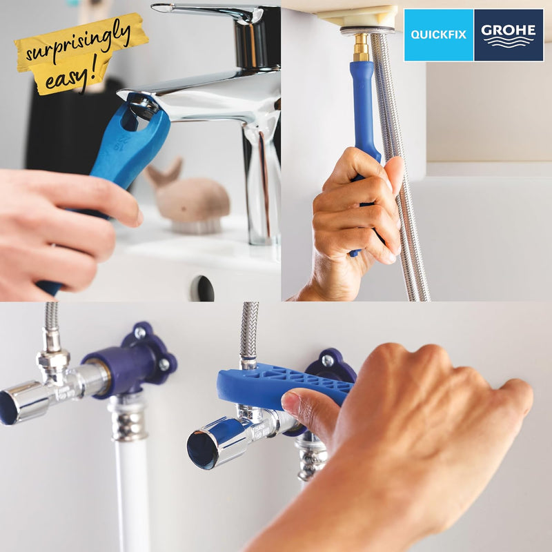 GROHE StartEdge - Einhand-Waschtischarmatur (wassersparend, langlebige Oberfläche, DN15, L-Size), ch