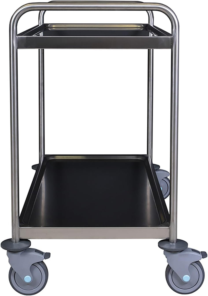 Servierwagen aus Edelstahl mit zwei Etagen (100, 50) 100.0 Zentimeter 50.0 Zentimeter, 100.0 Zentime