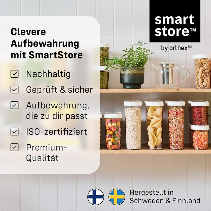 SmartStore Vorratsdose, 2er Set, BPA-frei, 1,7L, Vorratsbehälter mit Deckel I Stapelbar, Transparent