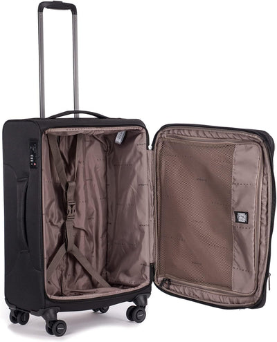 Stratic Light + Koffer Weichschale Reisekoffer Trolley Rollkoffer mittelgross, TSA Kofferschloss, 4