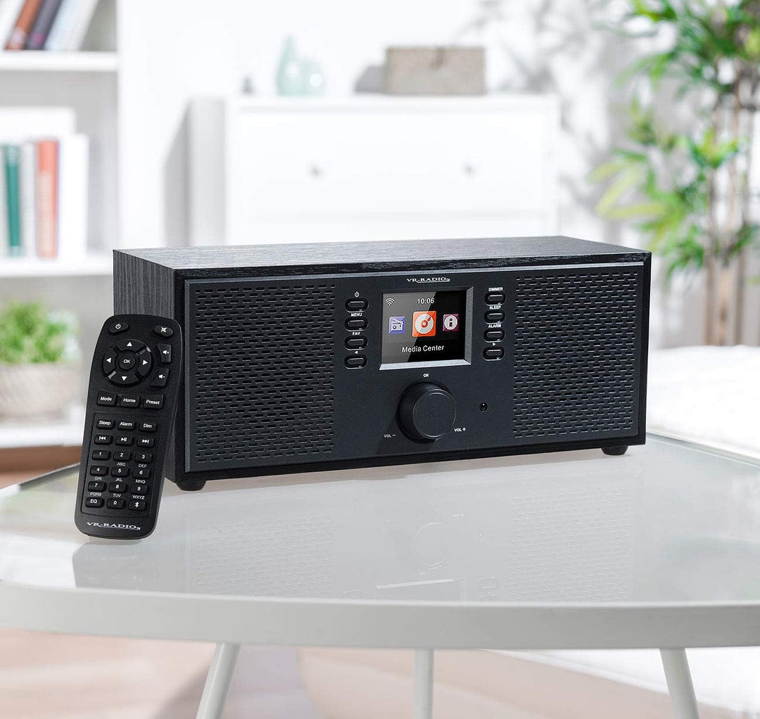 VR-Radio Radio: Stereo-WLAN-Internetradio, Farb-Display, 12 W, Bluetooth 5, Fernbed. (WLAN Lautsprec