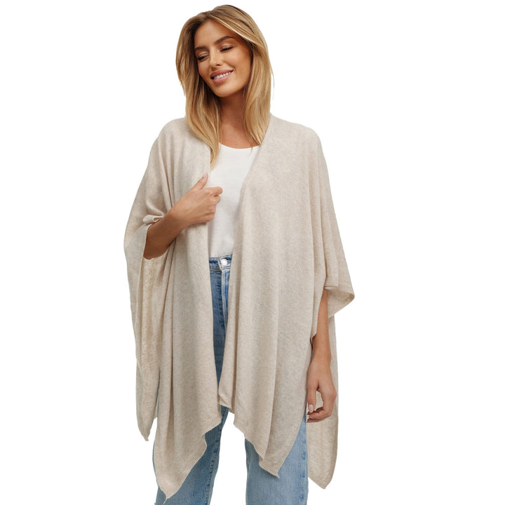 Damen Poncho,Schal Pullover, Lange Strickjacke, Strickpullover, Mantel,XXL Umhängetuch,Tunika für So