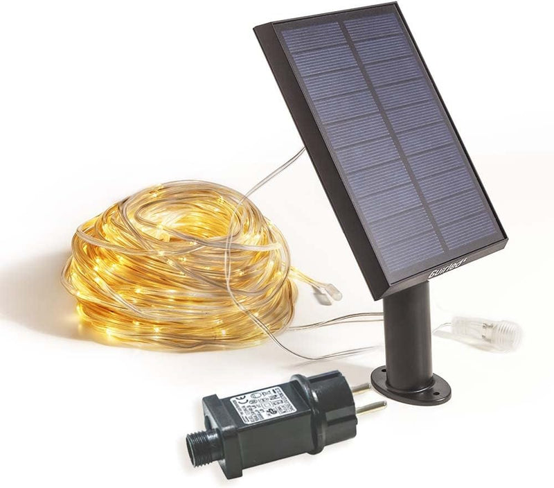 GuirLED - Mini-LED-Lichterkette für den Aussenbereich – wasserdicht IP65 – Hocheffizientes Solarmodu