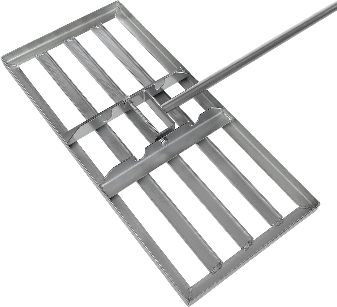 SattesGrün 75x35cm Profi Rasenrakel inklusive Stiel Rakel zum Sanden Abziehen Levelingrake Flächeneb