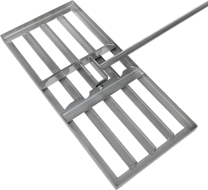 SattesGrün 75x35cm Profi Rasenrakel inklusive Stiel Rakel zum Sanden Abziehen Levelingrake Flächeneb