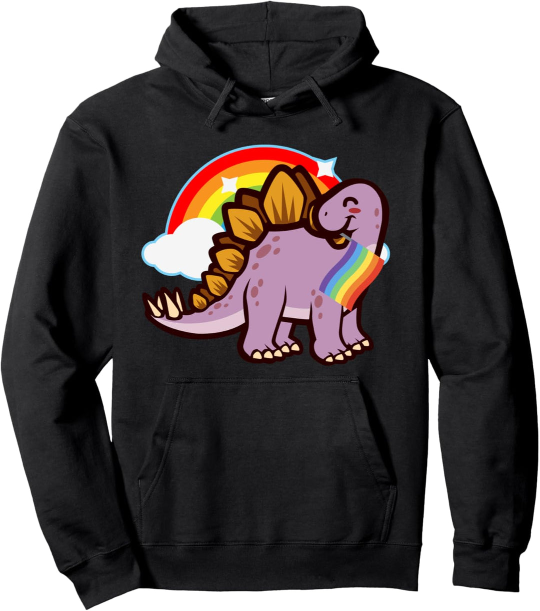 LGBT schwul lesbisch Stolz, Regenbogen, Stegosaurus Dinosaur Pullover Hoodie