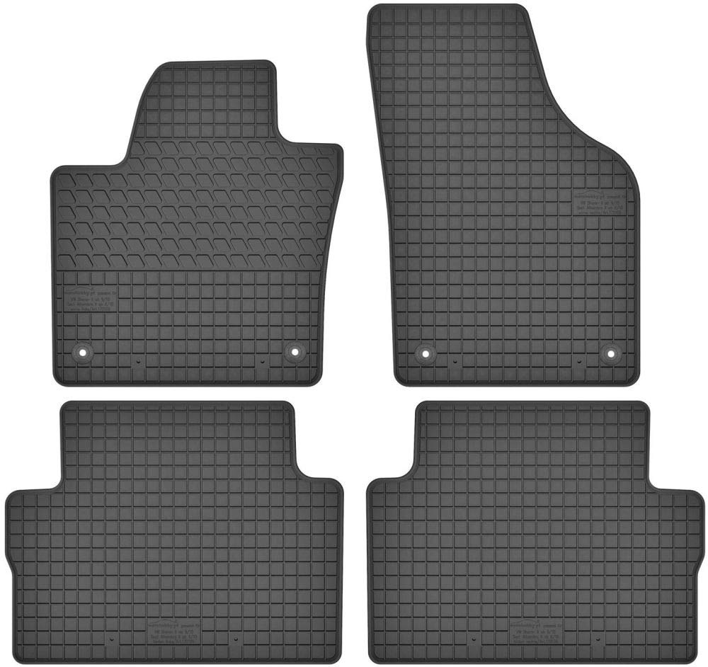 Fussmatten Vorne und Hinten 4er Set für VW Sharan II 2 ab 2010 7N 7 Sitzer Gummi Gummimatten