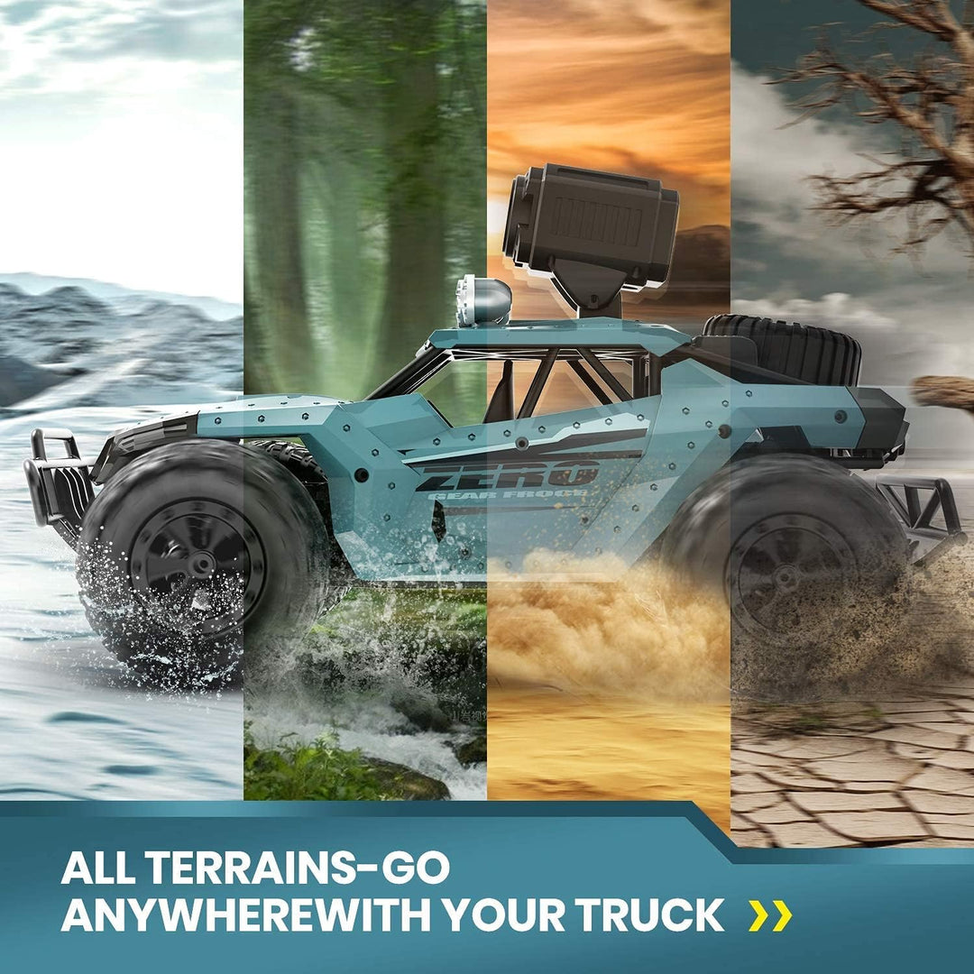 DEERC Ferngesteuertes Auto 1:16 RC Truck mit 720P Kamera Foto WiFi Übertragung 2.4Ghz 2 Akku 60 Minu