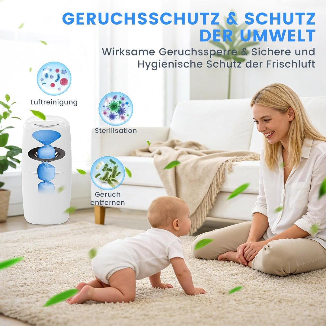18 Stück Windeleimer Nachfüllkassetten Nachfüllfolie Abdichtung Zähigkeit, 4.5M Nachfüllbeutel Verbe