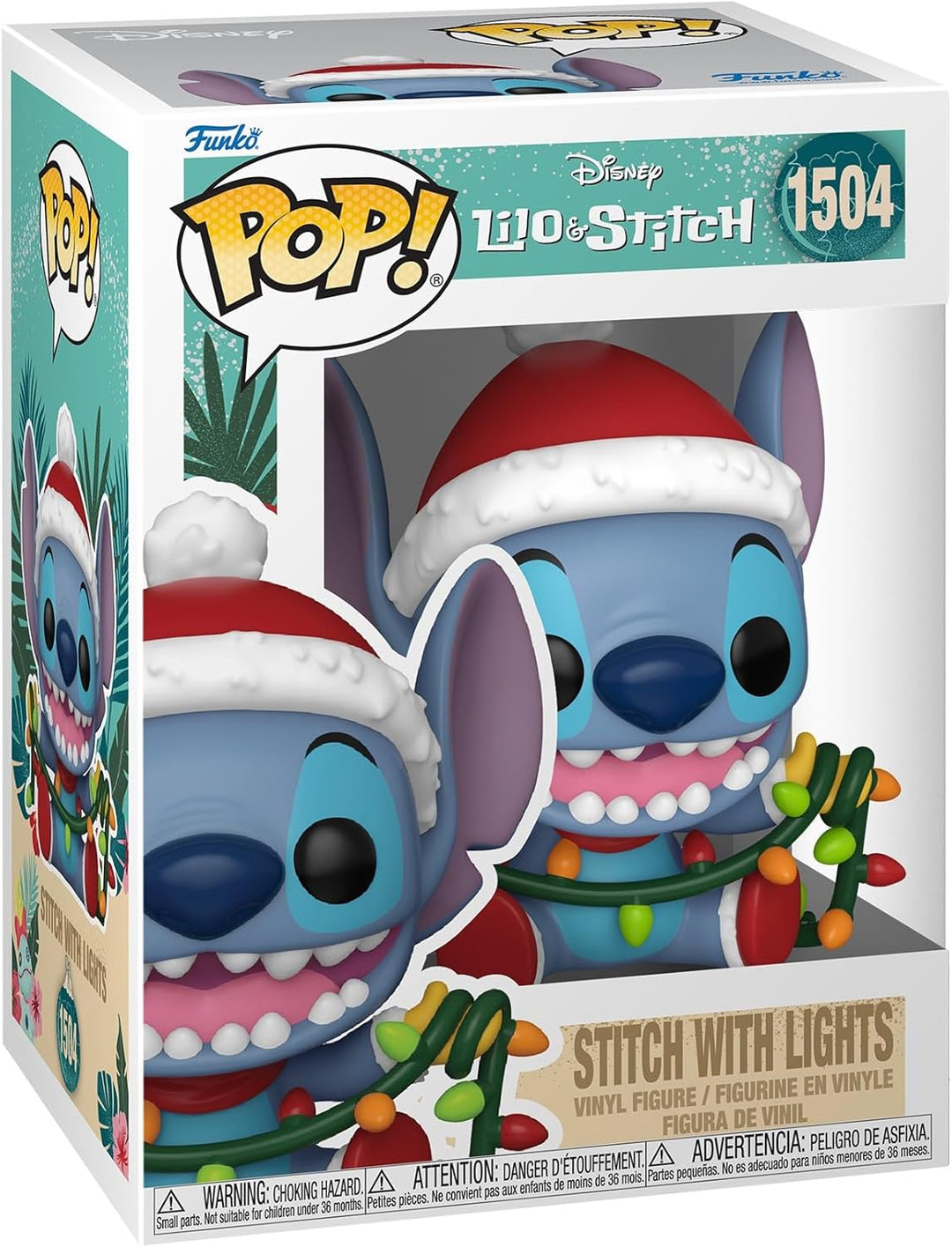 Funko Pop! Disney: Stitch Holiday – Stitch mit Lights - Lilo and Stitch - Vinyl-Sammelfigur - Gesche