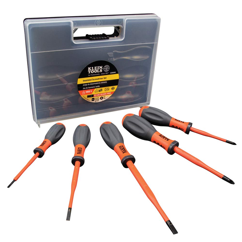 VDE Isolierter Schraubendreher-Set, 5-teilig, mit ergonomischen Griffen, VDE-geprüft, Klein Tools 32