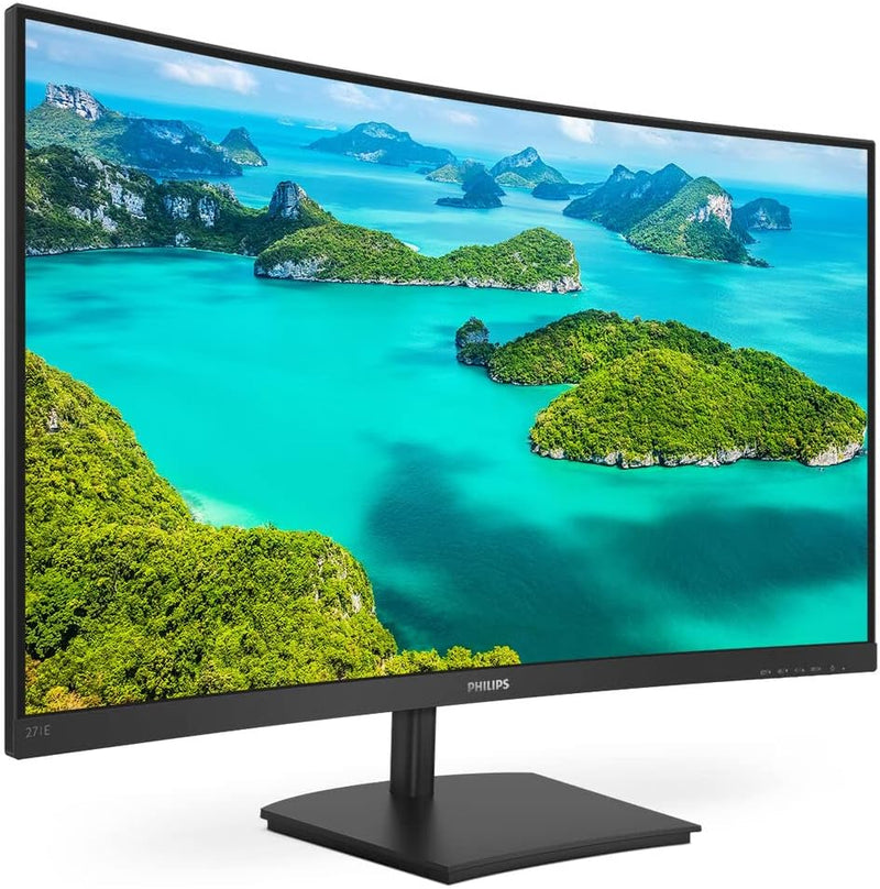 Philips 271E1SCA - 27 Zoll FHD Curved Monitor, FreeSync (1920x1080, 75 Hz, VGA HDMI) schwarz HDMI -