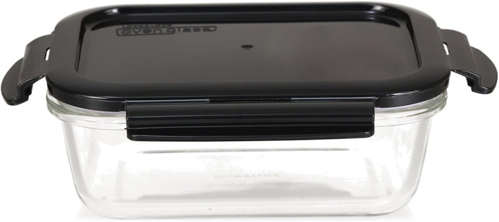 LOCK & LOCK Frischhaltedosen aus Glas mit Deckel, 3er Set eckig & klein- OVEN GLASS - Kühlschrank &