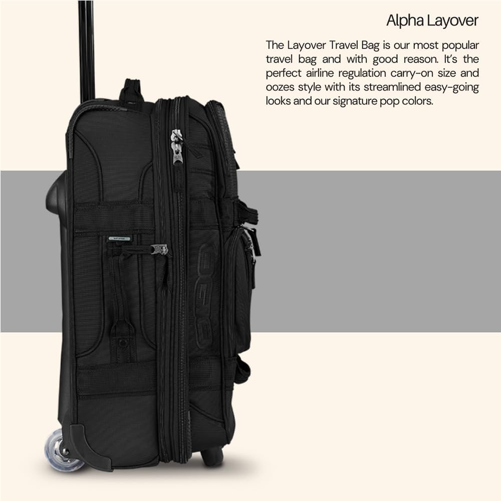 OGIO 2023 Layover Bag Black Pindot, Black Pindot