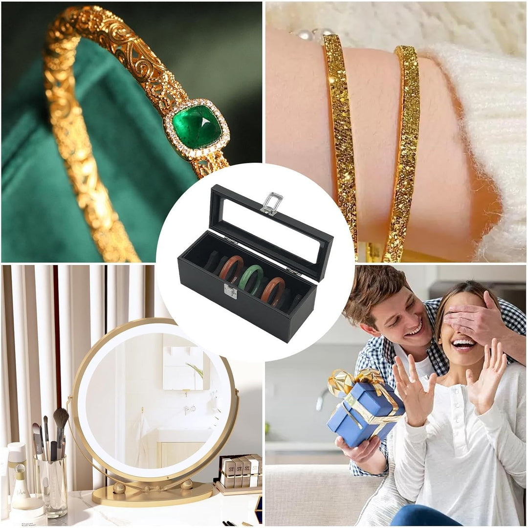 Armband-Aufbewahrungsbox, Armreif-Organizer-Box | PU-Leder-Vitrine, 10/20 -Fächer, Armreif-Aufbewahr