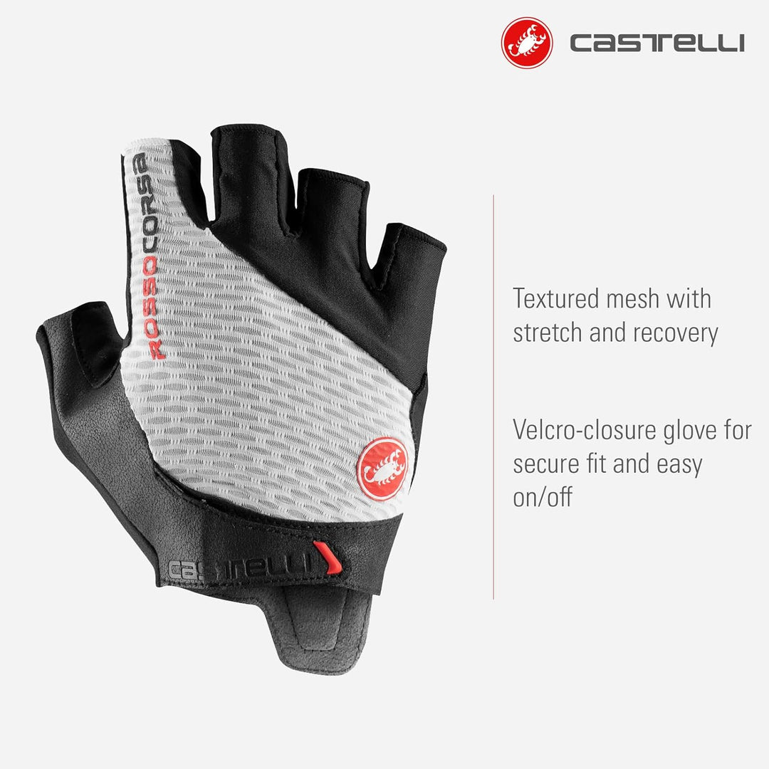 CASTELLI 4521024 Rosso Corsa PRO V Glove Men's Gloves S WEISS SCHWARZ, S WEISS SCHWARZ