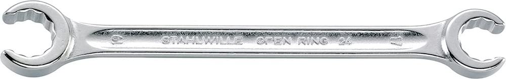 Stahlwille 24 24 X 27 Offener Doppelringschlüssel abgew. OPEN-RING, 24 x 27 mm, Silber 24 x 27 mm Si