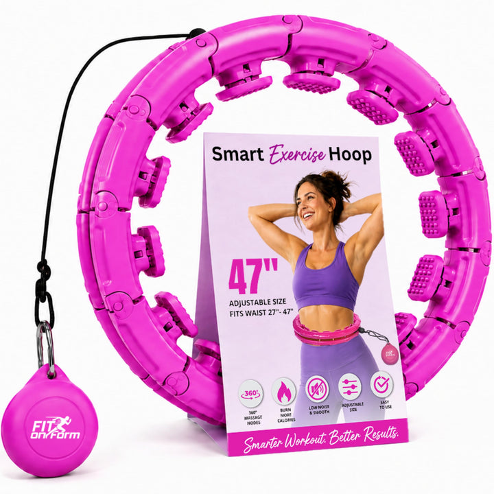 FIT ON FORM Gewichteter Hoola-Reifen Infinity Hoop 47" Violett: 119 cm, 47" Violett: 119 cm
