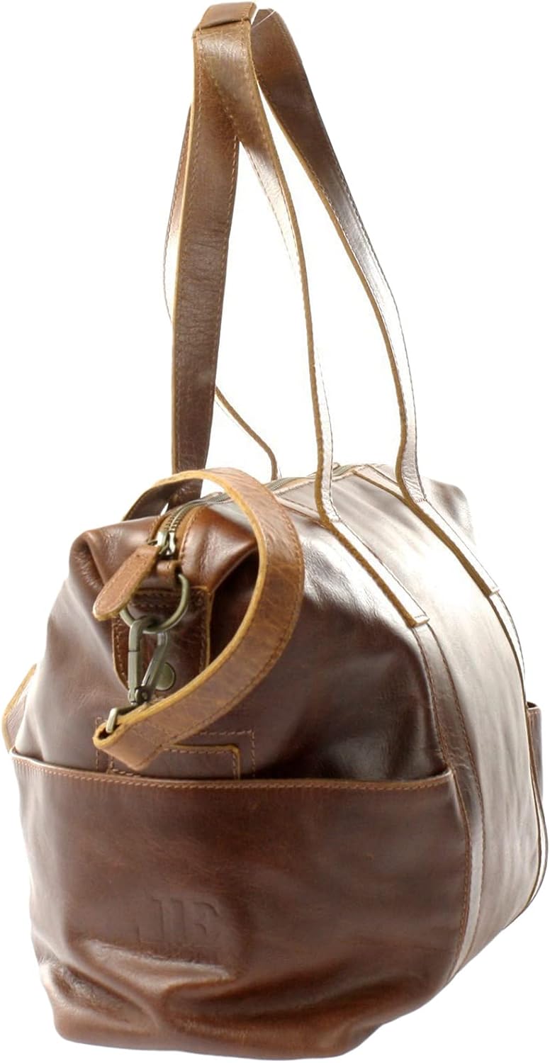 LECONI Shopper Vintage-Look Damen Henkeltasche Schultertasche Echt-Leder Natur Damentasche Ledertasc