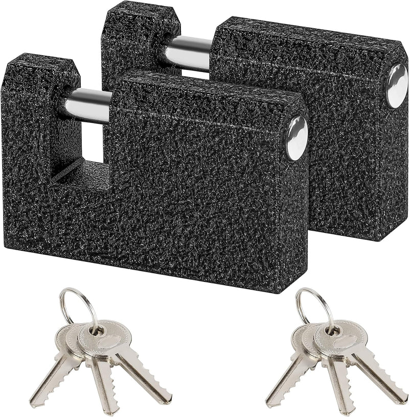Kurtzy (2er Pack) Strapazierfähiges Vorhängeschloss Set mit Schlüsseln - 8 mm Dicker Bügel - Monoblo