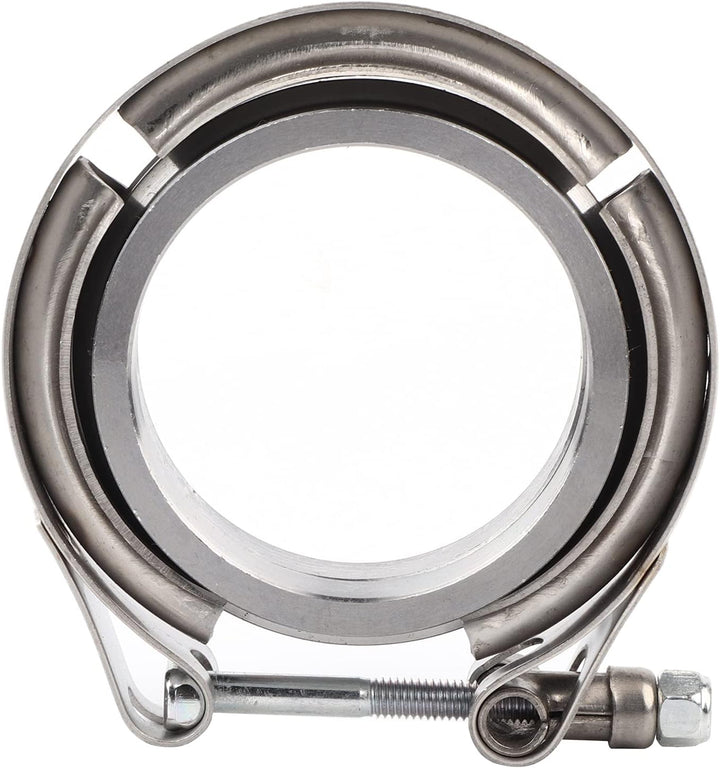 2,5-Zoll-V-Band-Klemmflansch-Kit, 2-tlg. Turbo-Abgasrohr aus Edelstahl