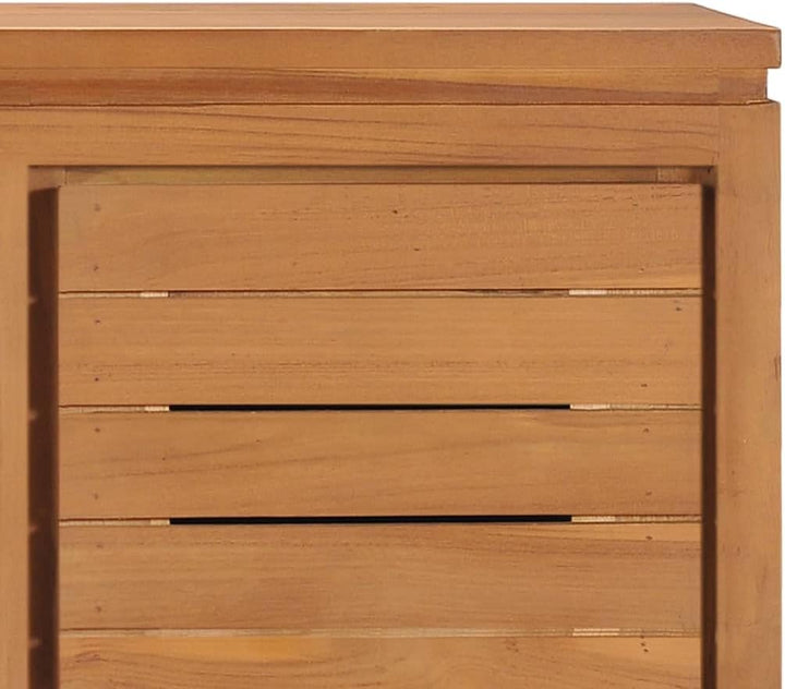 vidaXL Teak Massiv TV Schrank mit 2 Türen 2 Fächern Lowboard TV Möbel Sideboard Fernsehtisch Fernseh