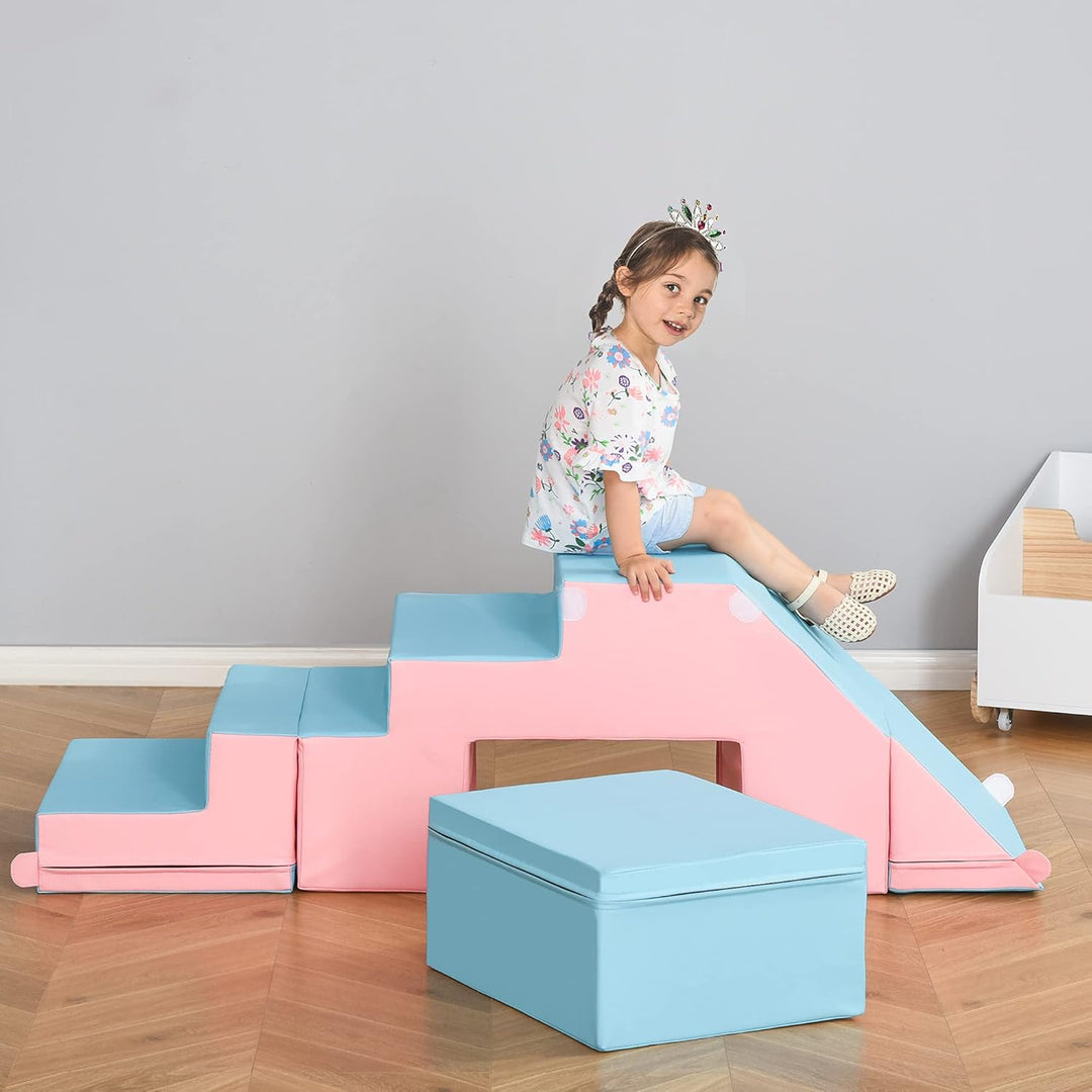 HOMCOM 2 TLG. Schaumstoff Bausteine Kinder Softbausteine Weiche Riesenbausteine Schaumstoffblöcke fü