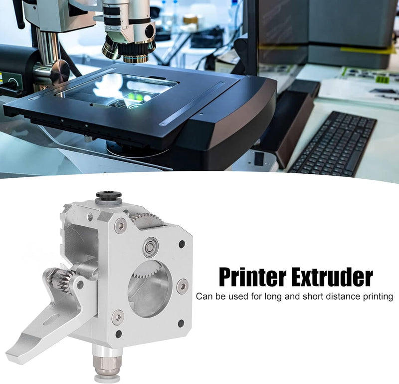 Dual Gear Extruder, 3D-Drucker Dual Gear Extruder, Silber Metall Extruder MK8 3D Drucker Zubehör Ers