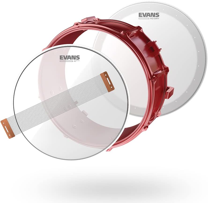 Evans Snare Drum Tune Up Kit, enthält 13-Zoll-Snare-Trommelfelle, HD Dry and Clear Resonant Drumhead