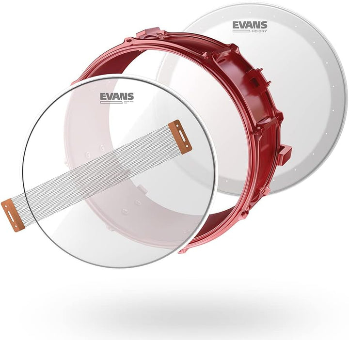 Evans Snare Drum Tune Up Kit, enthält 13-Zoll-Snare-Trommelfelle, HD Dry and Clear Resonant Drumhead
