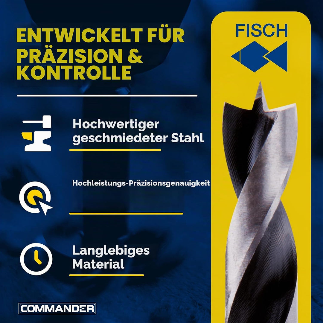 FISCH Set 25-tlg. - Standard Ausführung Ø 1-13 mm in formschöner und exquisiter Kunststoffkassette.